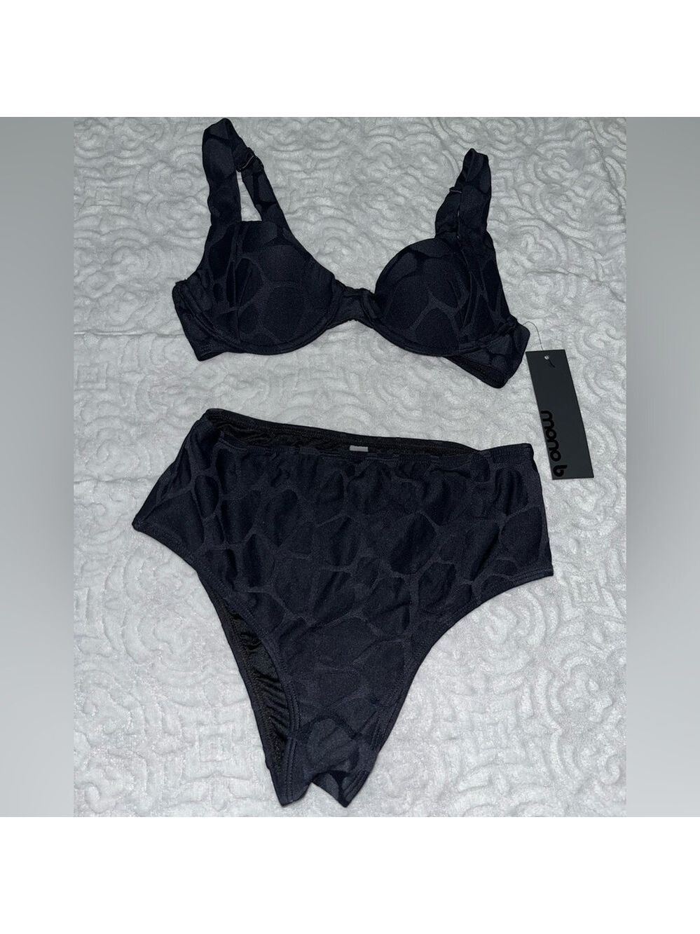 Giraffe Jacquard High Waist Bikini